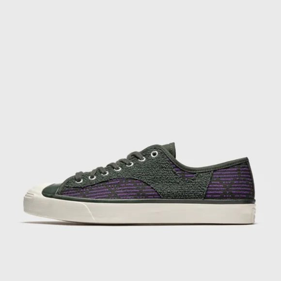 Converse CxC PATCHWORK JACK PURCELL RALLY OX DEEP LICHEN GREEN/BLACK/WHITE - Picture 1 of 6